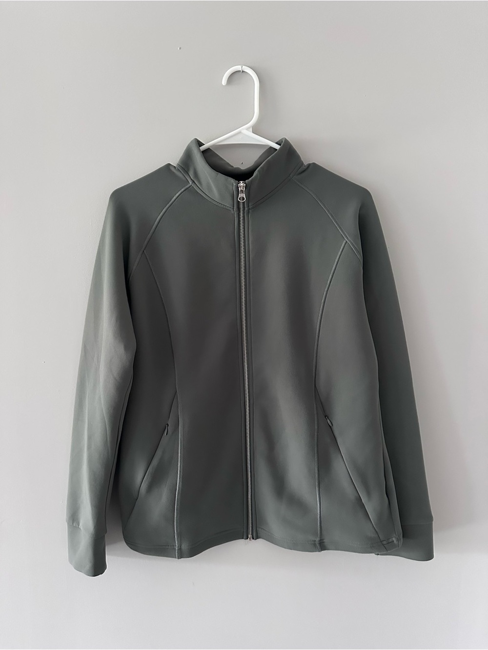 32 Degrees Women's Gray Full-Zip Workout Jacket